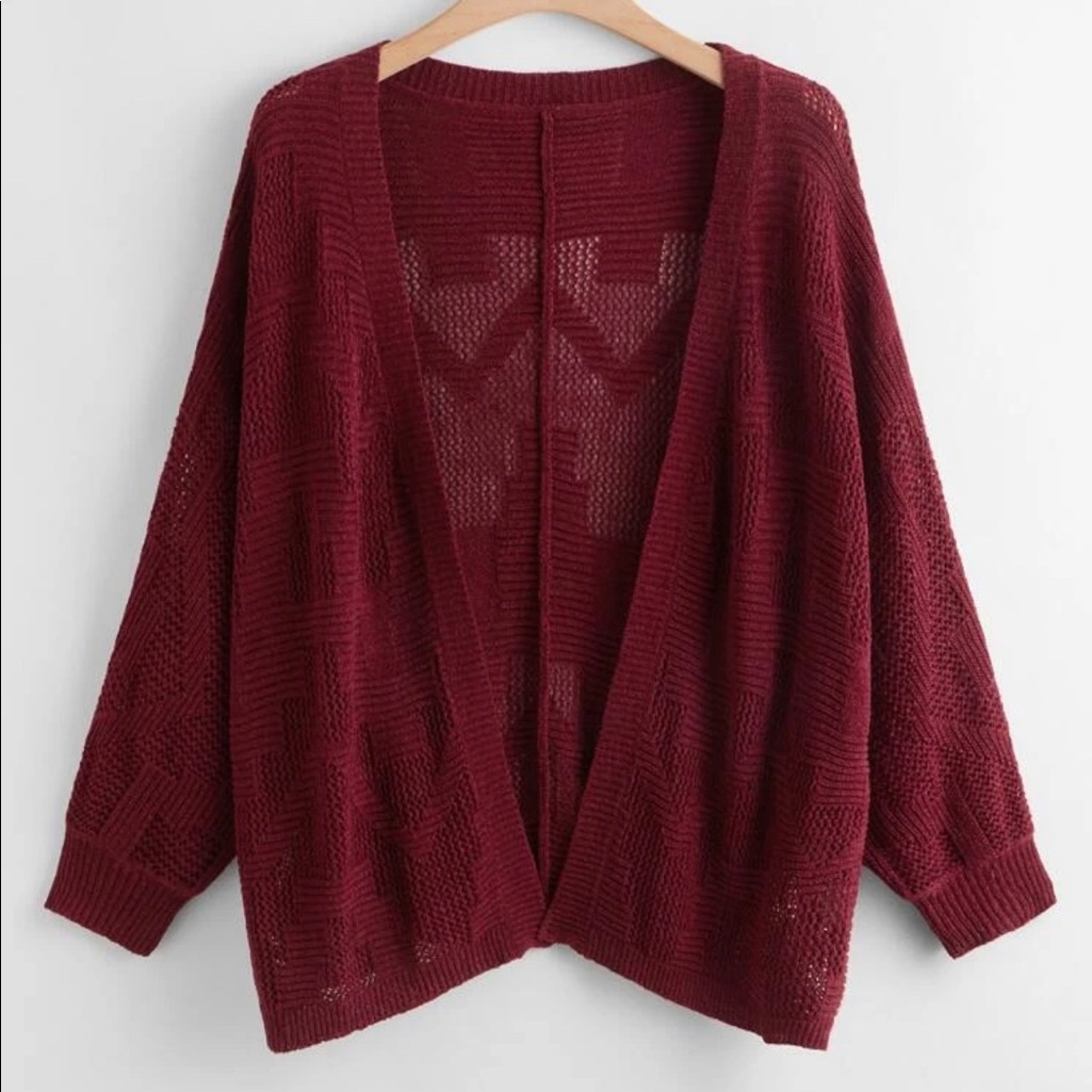 Plus Solid Open Front Cardigan